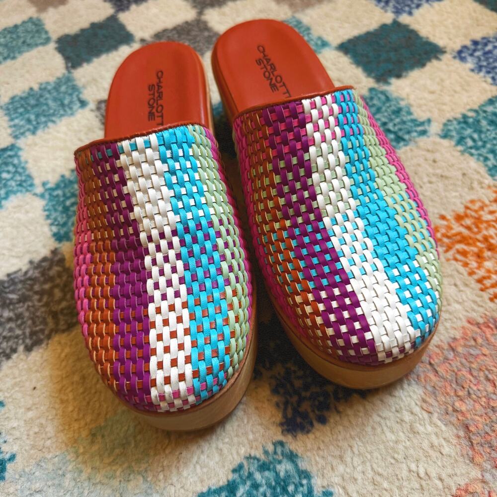 RARE Charlotte Stone Martino Platform Clog in Carnival - Size 8 - Picture 10 of 10